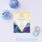 モダン ギャラクシー アゲート ゴールド エンゲージメント お手頃 チラシ (シングル)