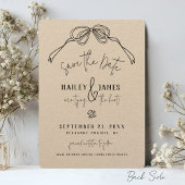 モダン クィルキー ハンドドローンボウ クラフト フォト ウェディング セーブザデート