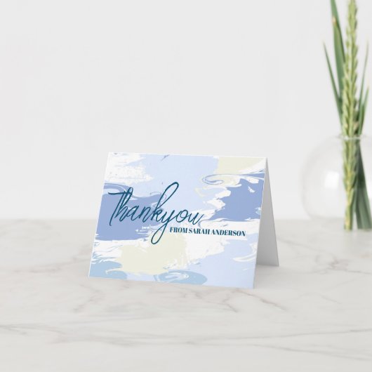 モダン クラウドナイン ブライダルシャワー サンキューカード (正面)