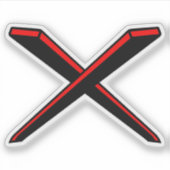 モダン＆クラシックなXモノグラム シール (正面)