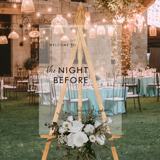 モダン&クラシックリハーサルディナー結婚ズ アクリルサイン