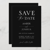 モダン クラシック ウェディング セーブ・ザ・デート 招待状 (正面/裏面)