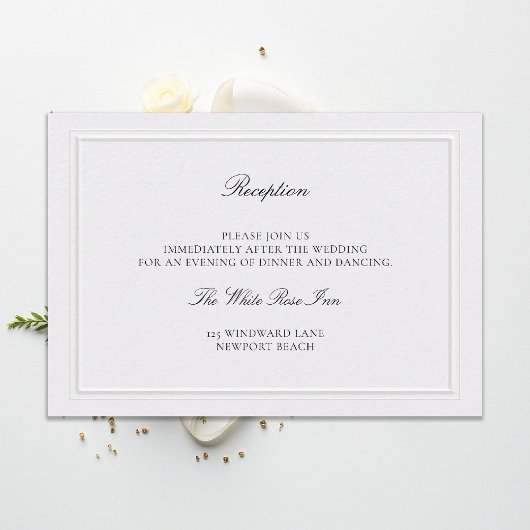 モダン・クラシック・エレガント・パールの結婚披露宴 エンクロージャーカード