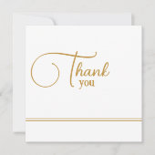 モダン クラシック ゴールド タイポグラフィック サンクス カード (正面)