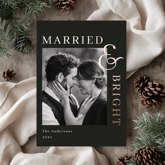 モダン クラシック ゴールド フォイル 結婚して明るい 箔シーズンカード