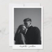 モダン クラシック スクリプト フォト シンプル ウェディング 招待状 (裏面)