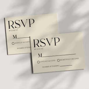 モダン クラシック ミニマル シンプル ウェディング RSVP カード