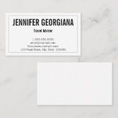 モダン&クラシー旅行アドバイザーの名刺 名刺 (正面/裏面)