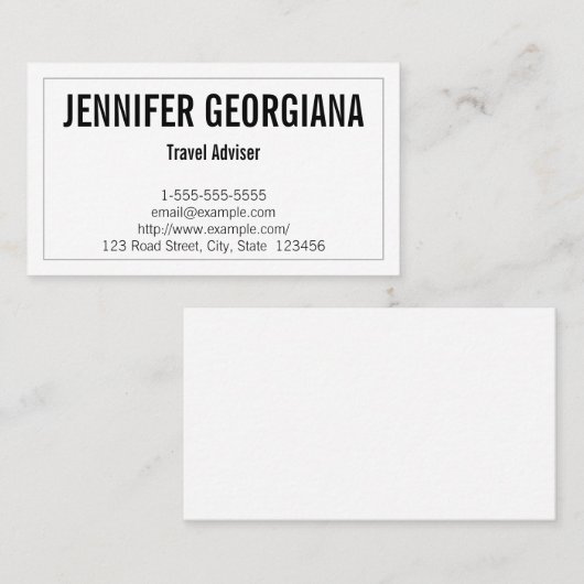 モダン&クラシー旅行アドバイザーの名刺 名刺 (正面/裏面)