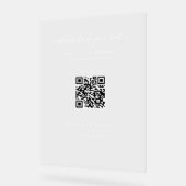モダン クリア 結婚式 QRコード 座席表 アクリル アクリルサイン (傾斜)