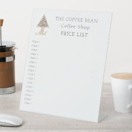 モダン クリスマス コーヒーショップ ブランディング 台座サイン