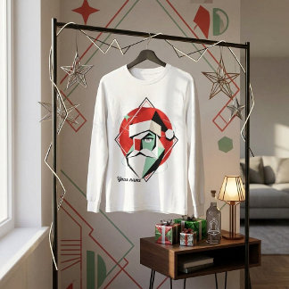 モダン クリスマス サンタ グラフィックTシャツ