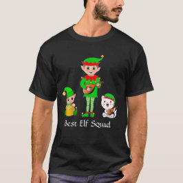 モダン クリスマス ベストエルフ スクワッド Tシャツ