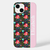 モダン クリスマス ポインセチア パターン Case-Mate iPhoneケース (裏面)
