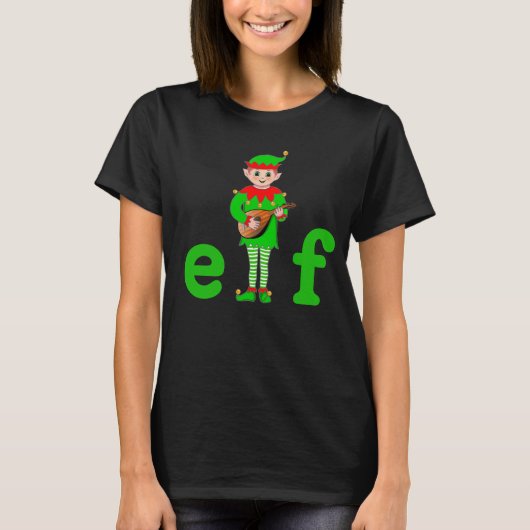 モダン クリスマス ミュージカル エルフ Tシャツ (正面)