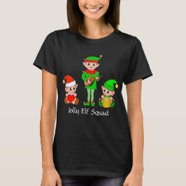 モダン クリスマス 楽しいエルフの仲間Tシャツ Tシャツ