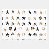 モダン |クリスマス |金ゴールド |ミニマル | ラッピングペーパーシート (正面)