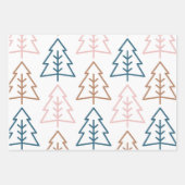 モダン |クリスマス |金ゴールド |ミニマル | ラッピングペーパーシート (正面)