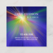 モダン クリーン エレガント デザイン カラフル ライト スクエア名刺 (裏面)