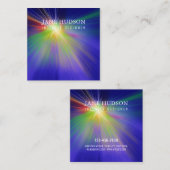 モダン クリーン エレガント デザイン カラフル ライト スクエア名刺 (正面/裏面)