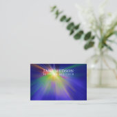 モダン クリーン エレガント デザイン カラフル ライト ブルー 名刺 (スタンド正面)