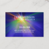モダン クリーン エレガント デザイン カラフル ライト ブルー 名刺 (裏面)