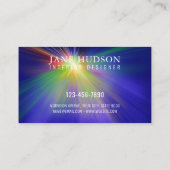 モダン クリーン エレガント デザイン カラフル ライト ブルー 名刺 (裏面)