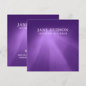 モダン クリーン エレガント デザイン パープル プレーン ラグジュアリー 招待状 (正面/裏面)