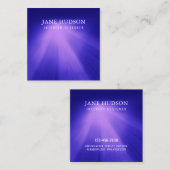 モダン クリーン エレガント デザイン ピンク ライト ブルー スクエア名刺 (正面/裏面)