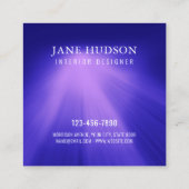 モダン クリーン エレガント デザイン ピンク ライト ブルー スクエア名刺 (裏面)