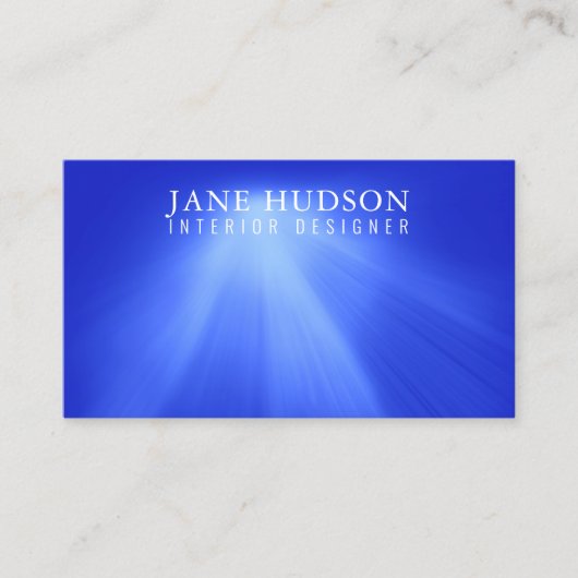 モダン クリーン エレガント デザイン ブルーライト ラグジュアリー 名刺 (正面)