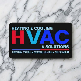 モダン クリーン プロフェッショナル HVAC サービス 名刺