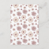 モダン クレーム フローラル 詳細 封入カード エンクロージャーカード (裏面)