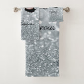 モダン クール シルバー グリッター ボケ,つけまつげ バスタオルセット (インサイチュ)