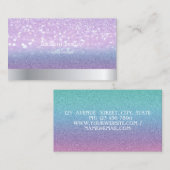 モダン クール プロフェッショナル グリッター ボケ オンブレ 名刺 (正面/裏面)