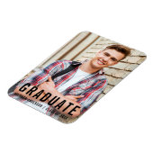 モダン クール 卒業写真 発表 マグネット (左側)