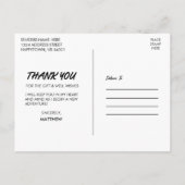 モダン クール 卒業 ありがとうカード ポストカード (裏面)