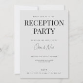 モダン&グエレガントレイ披露宴招待状カード 招待状 (正面)