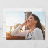 モダン グラデュエイト スクリプト フォト 卒業 招待状 (裏面)