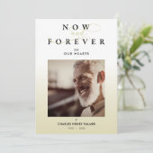 モダン グラデーション ミニマル フォト 葬儀式 招待状 (スタンド正面)