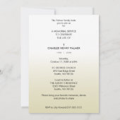 モダン グラデーション ミニマル フォト 葬儀式 招待状 (裏面)