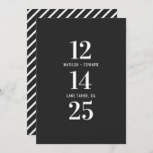 モダン,グラフィック,タイポグラフィモノク結婚ロ セーブザデート (正面/裏面)