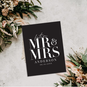 モダン、グラフィック、タイポグラフィ保存日付 ポストカード