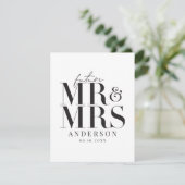 モダン，グラフィック，タイポグラフィ結婚式招待状 カード (スタンド正面)