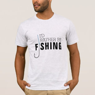モダン グラフィック フック 釣りをしていたい Tシャツ
