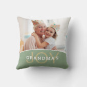 モダン グランマの喜び 2 枚の写真 クッション (裏面)