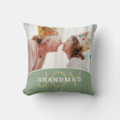 モダン グランマの喜び 2 枚の写真 クッション (正面)