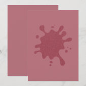 モダン グリッター スプラッシュ ローズゴールド インビテーション (正面/裏面)