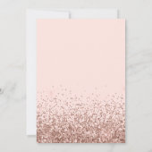 モダン グリッター ローズゴールド バルーン 13歳の誕生日 招待状 (裏面)