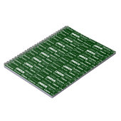 モダン グリーン オーダーメイド 名前 コラージュ ノートブック (左側)